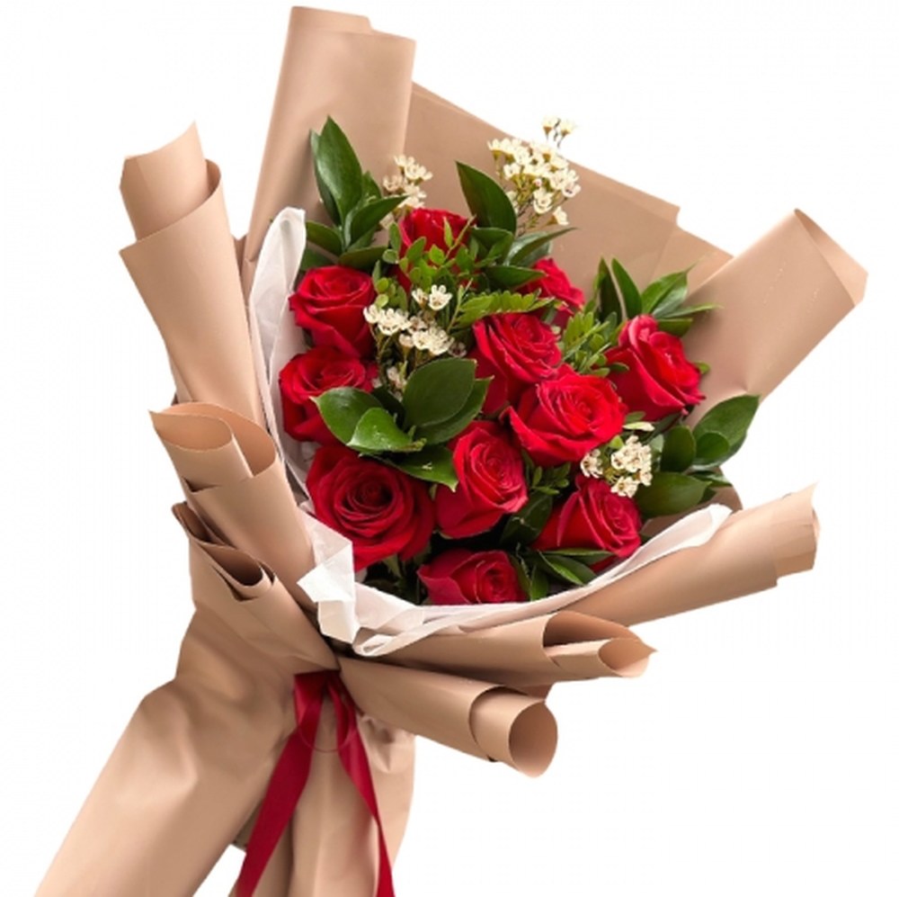 Букет 11 червоних троянд