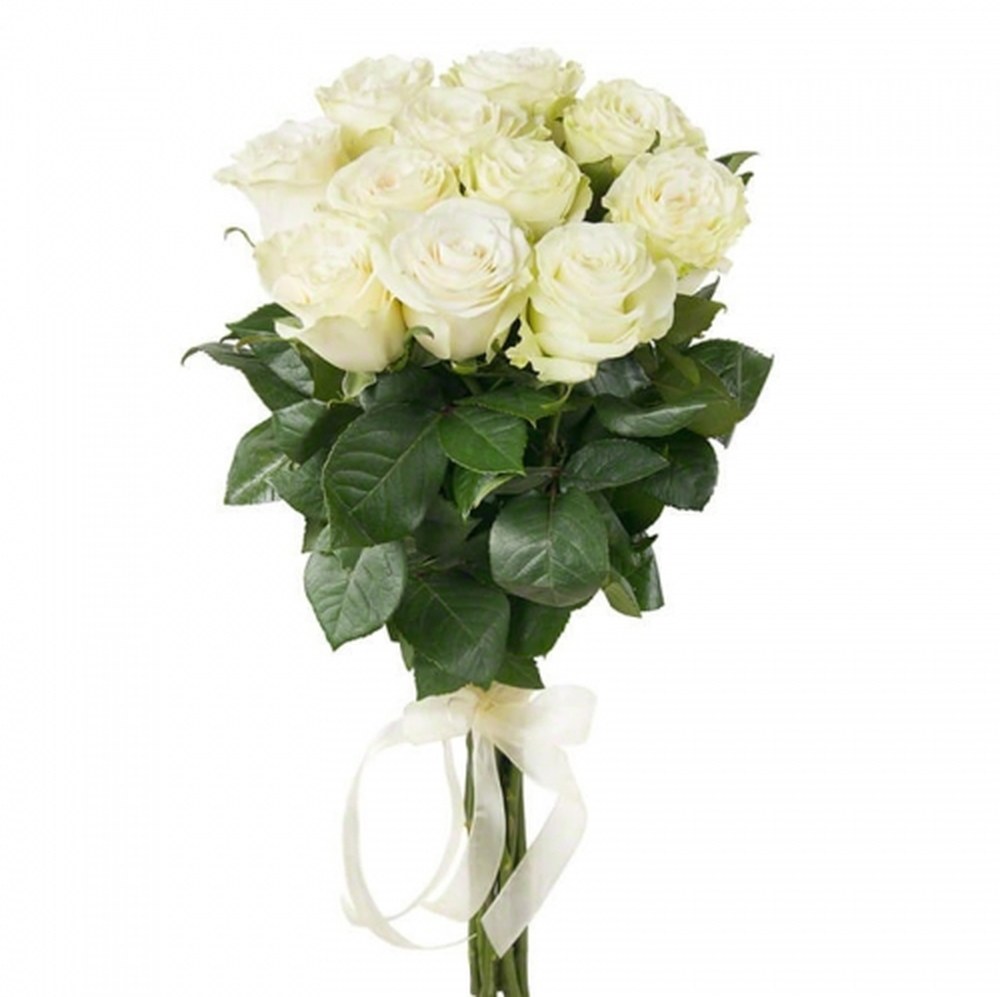 Букет 11 білих троянд "Вічна класика"
