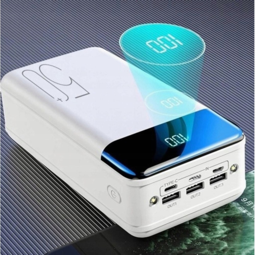 белый повербанк уровень заряда