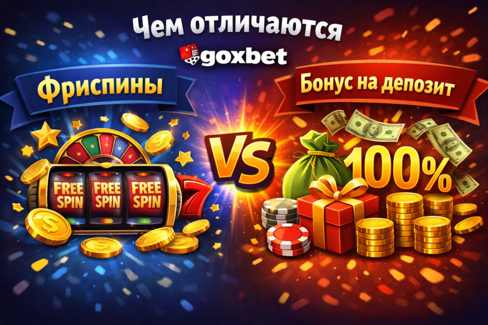 Чем отличаются фриспины и бонус на депозит в goxbet
